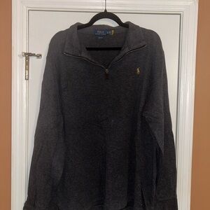 Polo by Ralph Lauren Men's Gray Quarter Zip Pullover